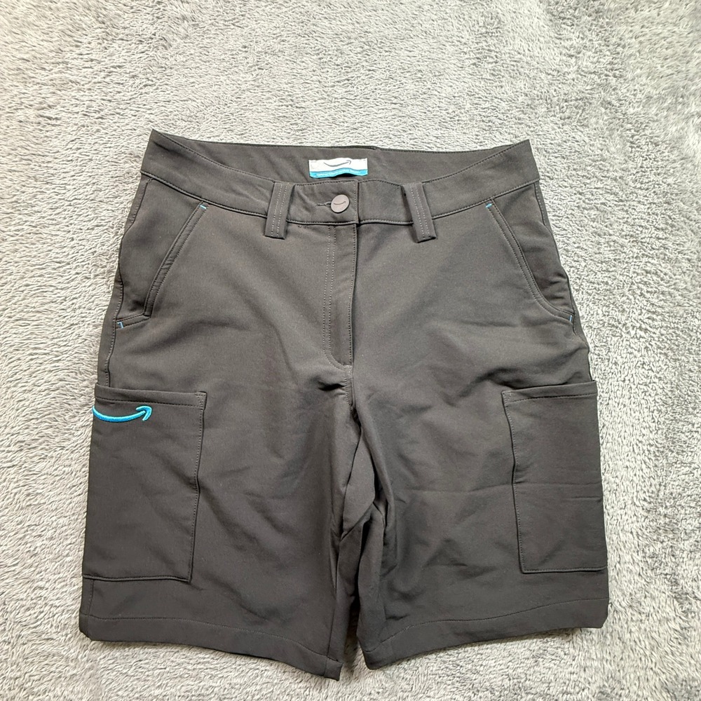 Amazon Cargo Shorts Womens Medium Black Excellent Employee Workwear Utility